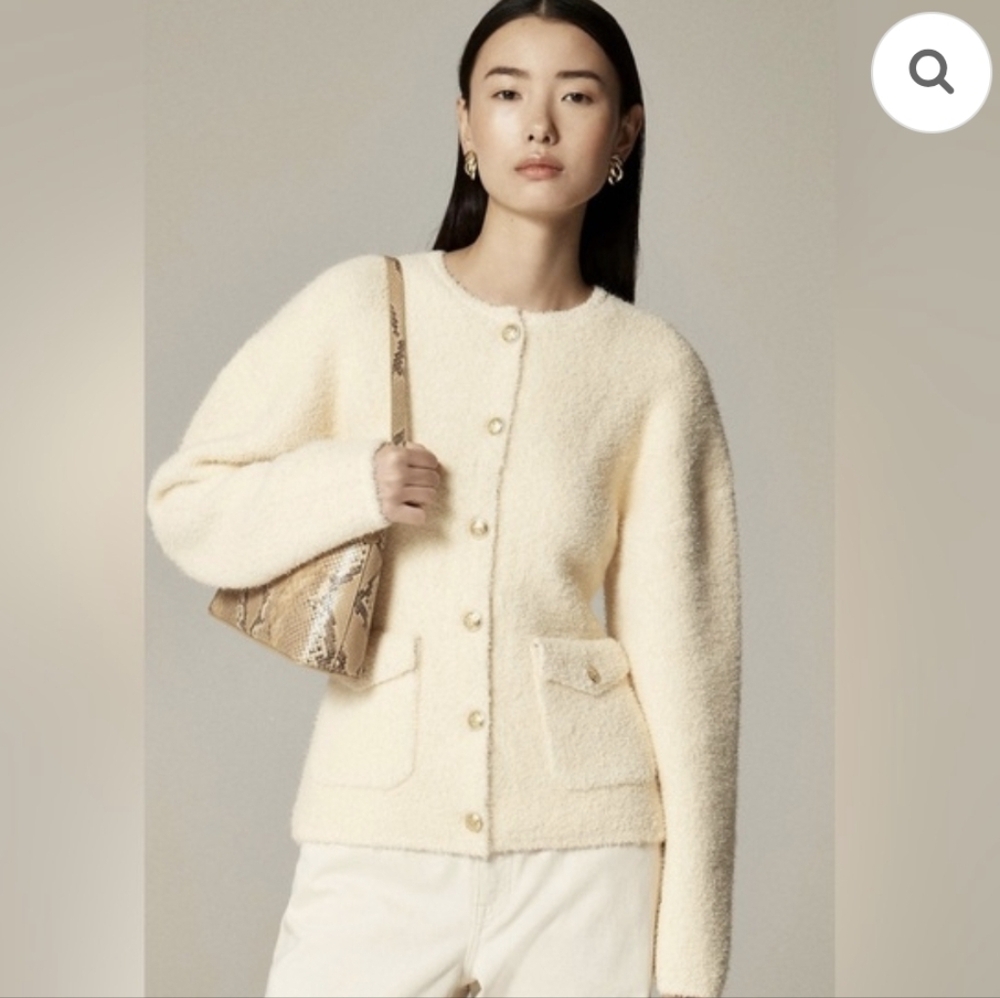 J.Crew Cinched-Waist Sweater-Jacket Size L NWT